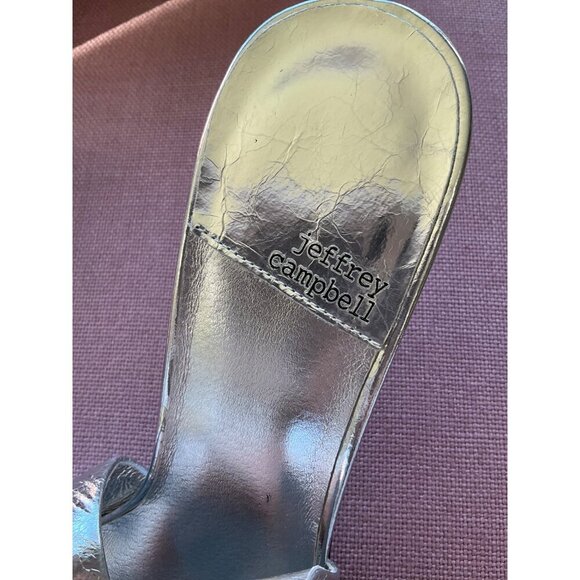 Jeffrey Campbell Persona Slingback Heel in Silver 10 New with Box Womens - Picture 9 of 13